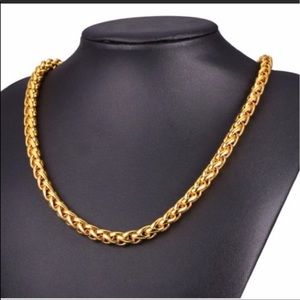 26” 9MM New 18K gold plated necklace